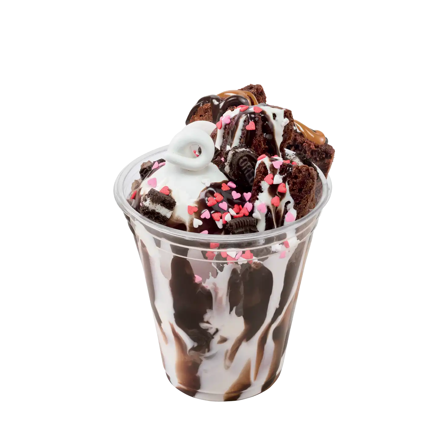 Brownie and OREO Cookie Valentine Cupfection