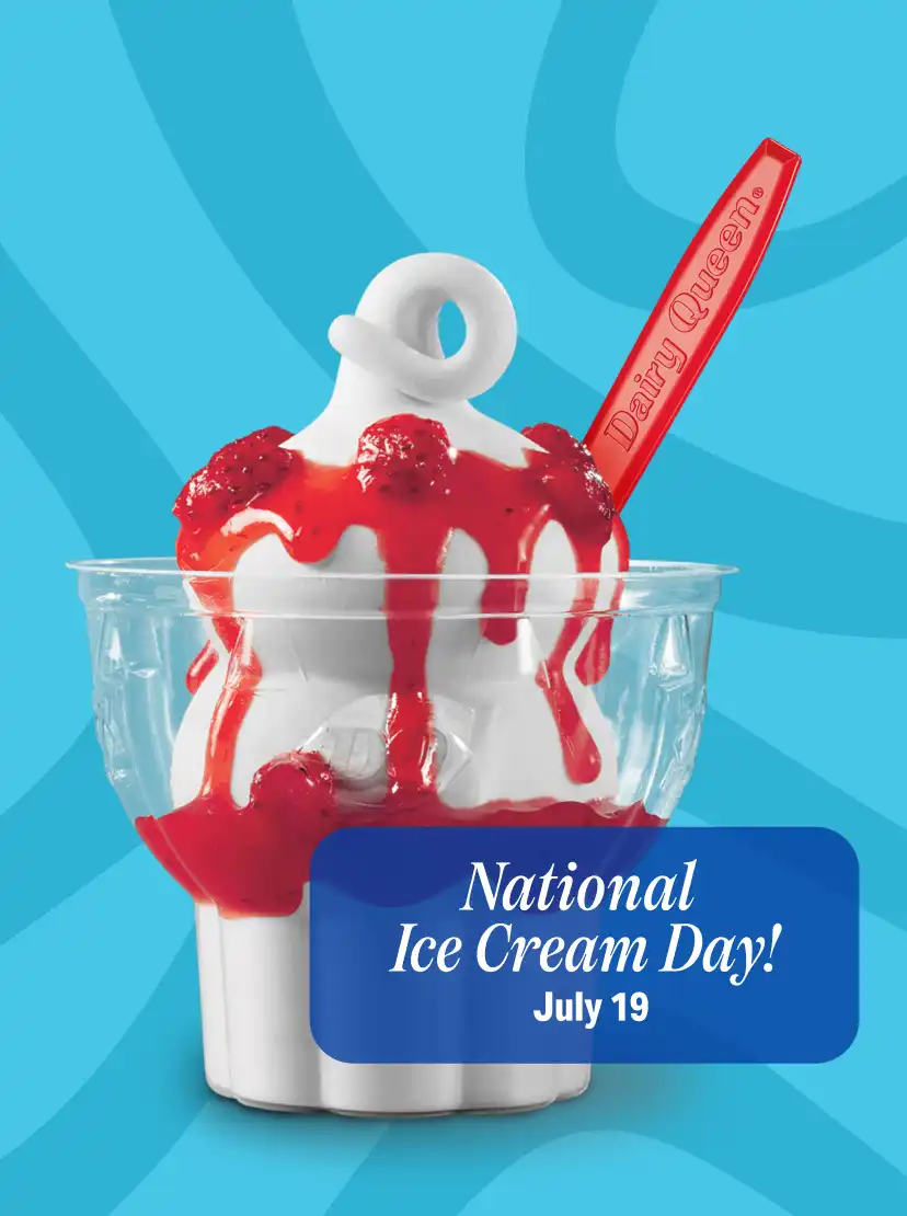 a strawberry DQ sundae