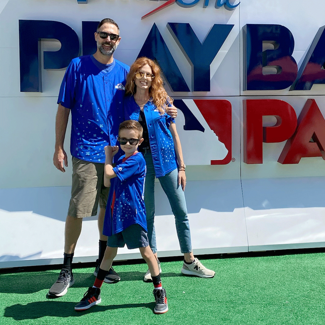 Elliot and his family at the all star game