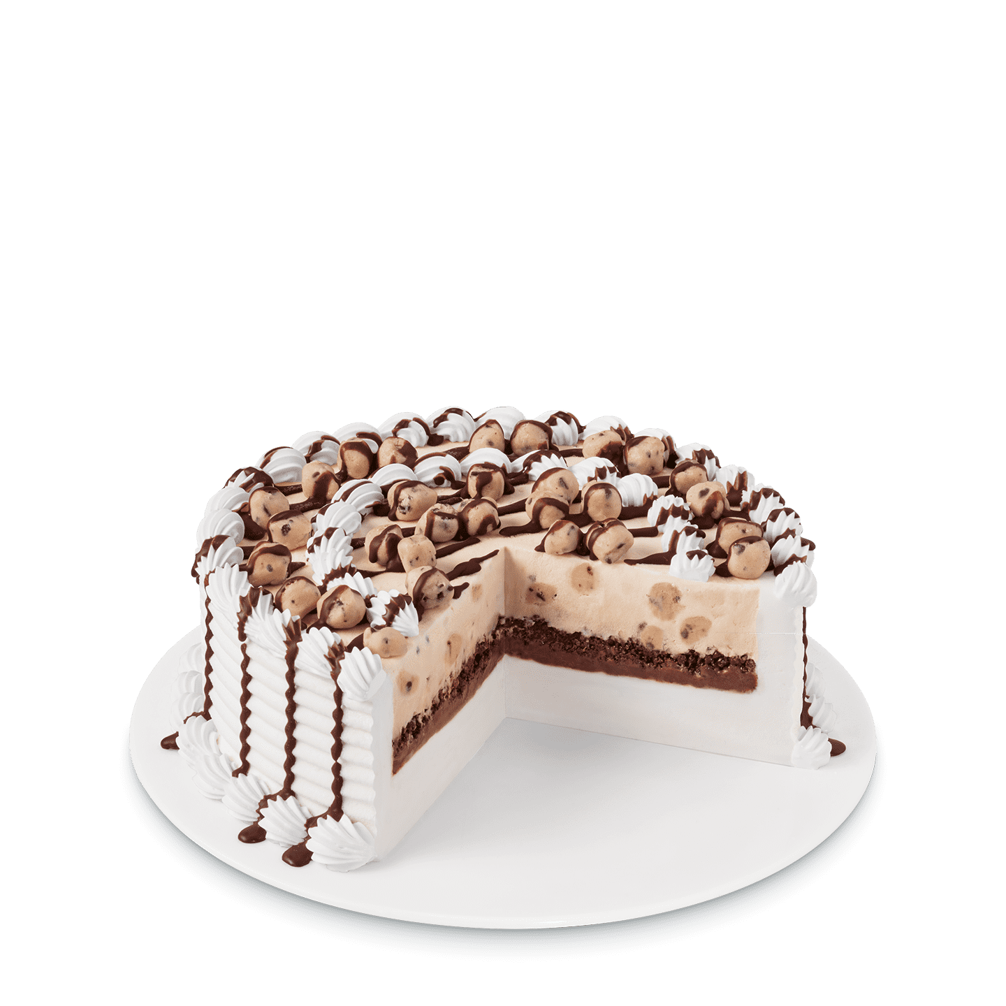 chocolate chip cookie dough blizzard cake