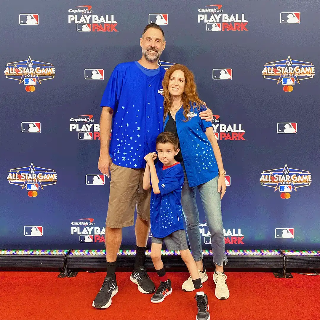 Elliot and his family at the All Star Game