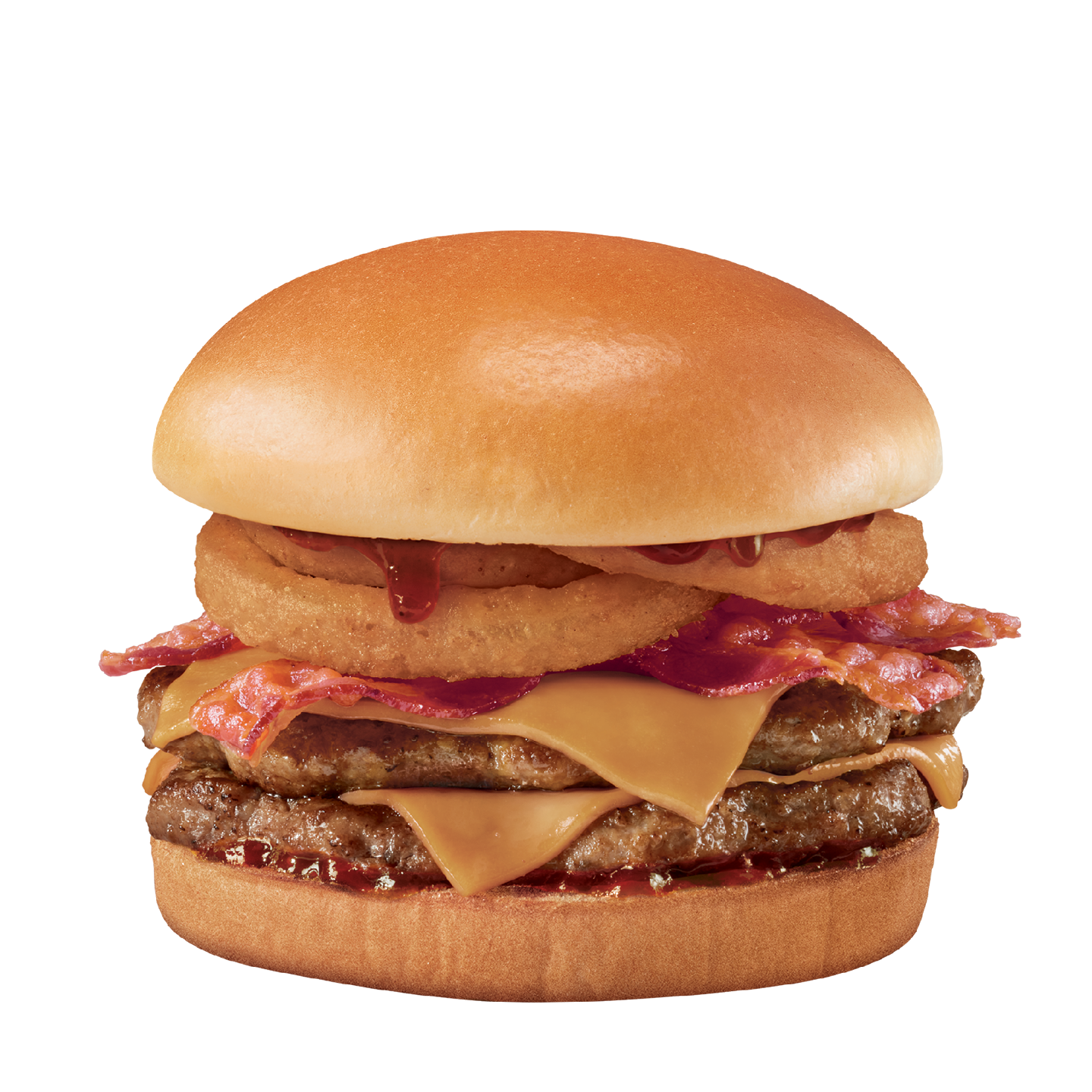 Hamburger au cheddar avec sauce BBQ fumée Stackburger