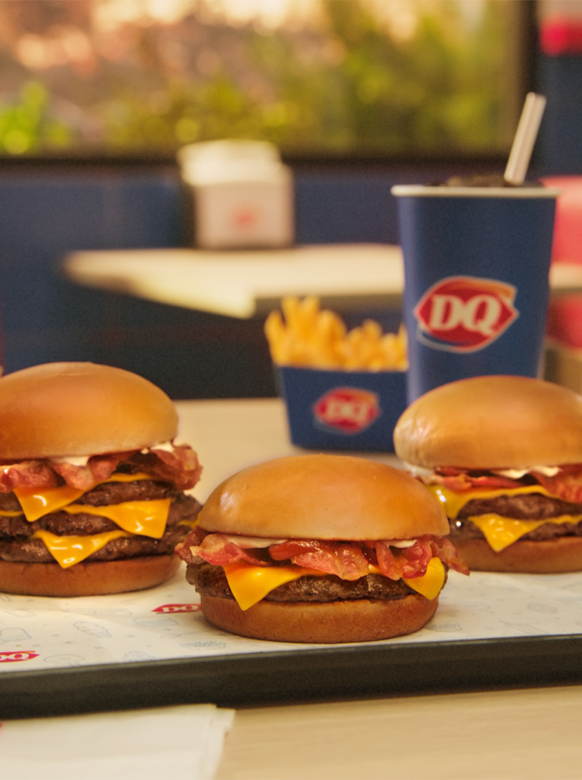 3 loaded bacon stackburgers