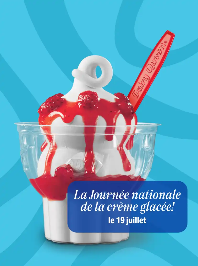 a strawberry DQ sundae