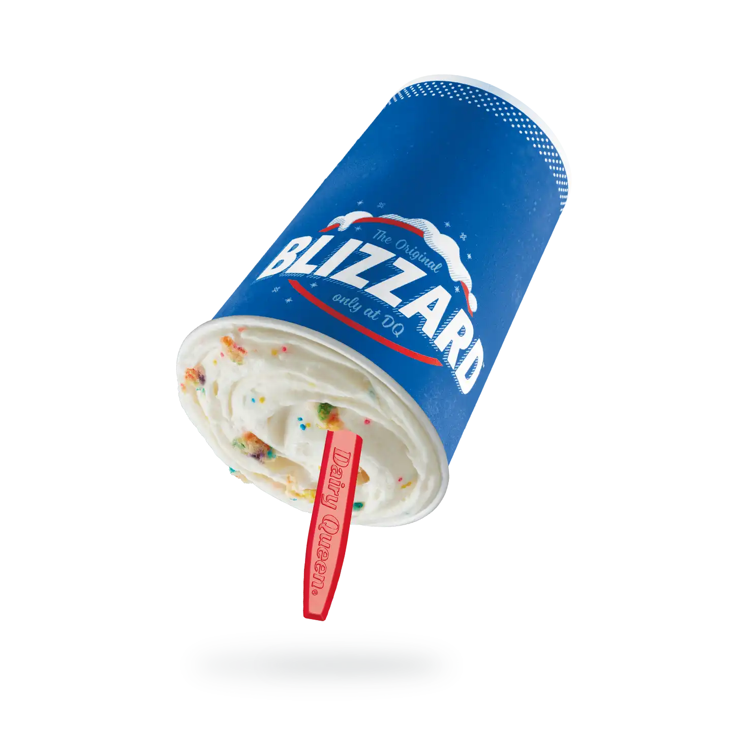 Dessert Blizzard aux morceaux de gâteau et confettis