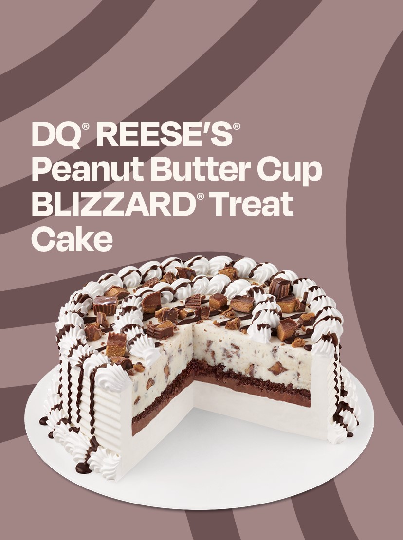 Reese's Peanut Butter Cup Blizzard Treat Cake
